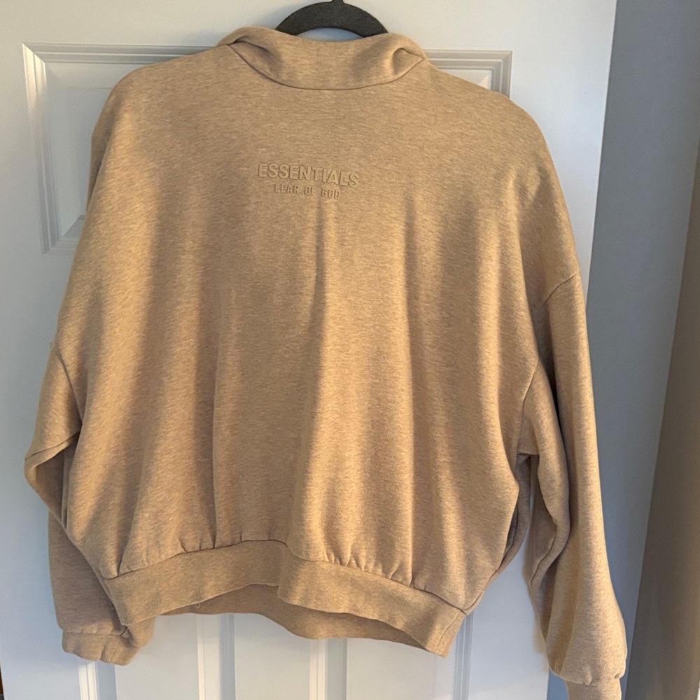 Essentials Tan Logo Pullover